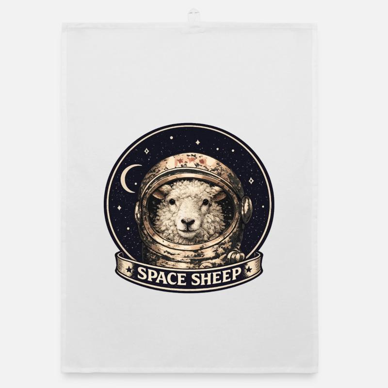 Astronaute mouton de l’espace Torchon bio