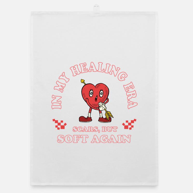 Dans mon ère de guérison – Retro Comic Heart Torchon bio