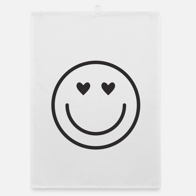 Smiley lachen lächle smile Organic Geschirrtuch