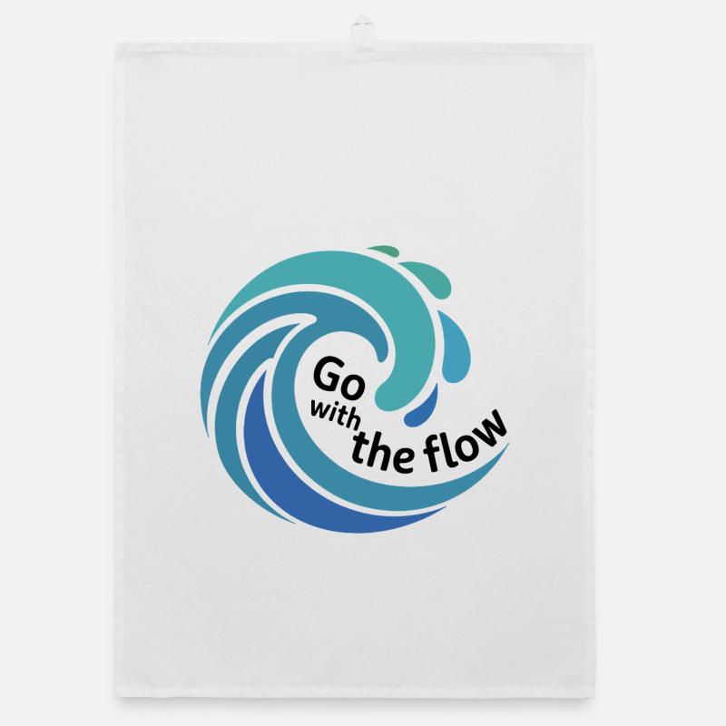 Optez pour l’Art Flow Wave - Torchon bio - blanc