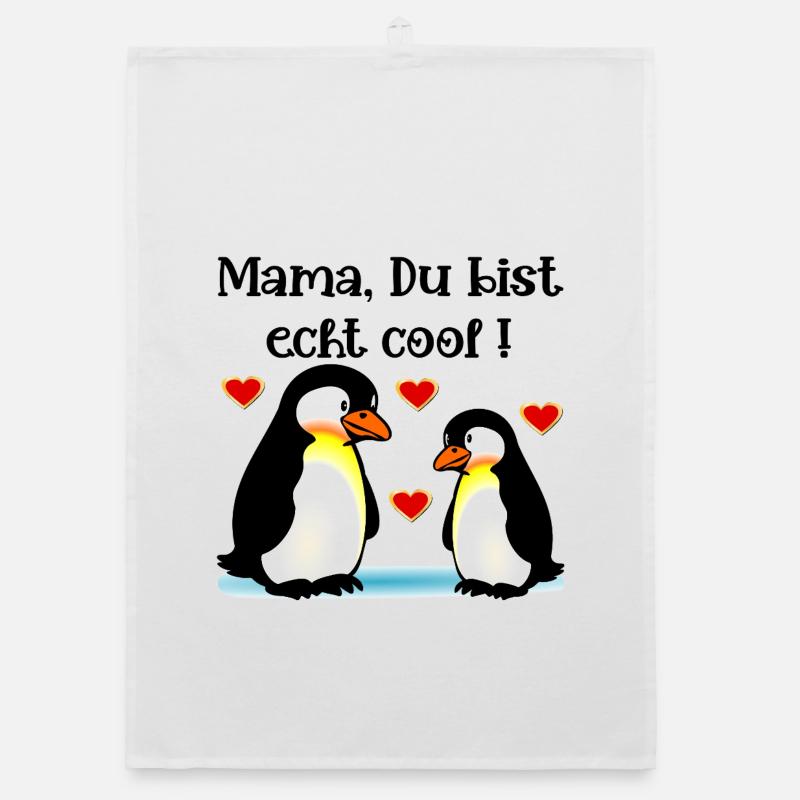 Komplimente Mama Muttertag Pinguine Organic Geschirrtuch