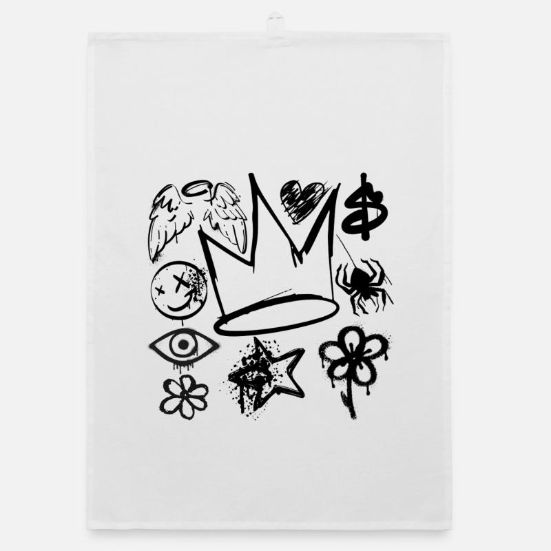 Art Graph Pattern Organic dish towel