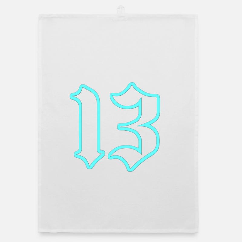 Neon Gothic 13 Outline Organic Geschirrtuch