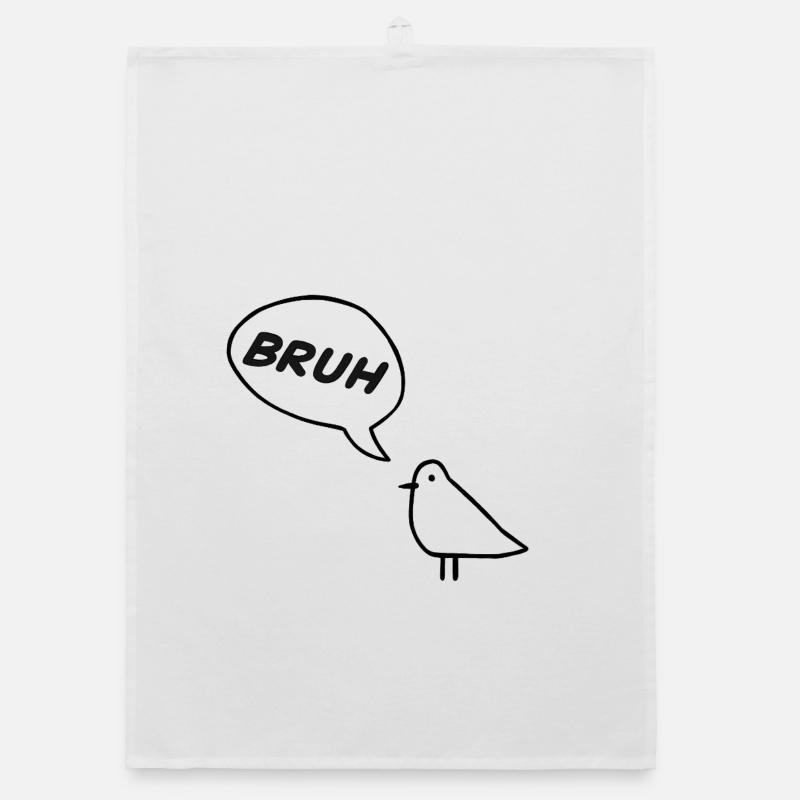 Ein frecher Vogel, der BRUH! Organic Geschirrtuch