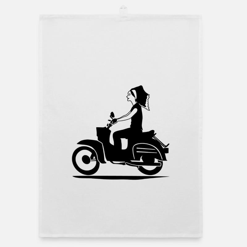 DELNJOSERBOWKA - MOPED - Organic Geschirrtuch - Weiß