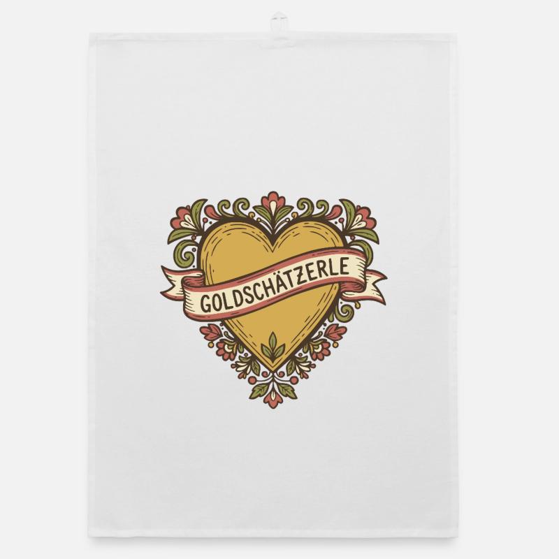 Goldschätzerle - Baden proverb dialect Organic dish towel