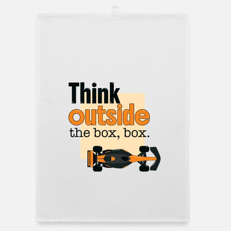 Think Outside Box Formula Car Racing Organic dish towel