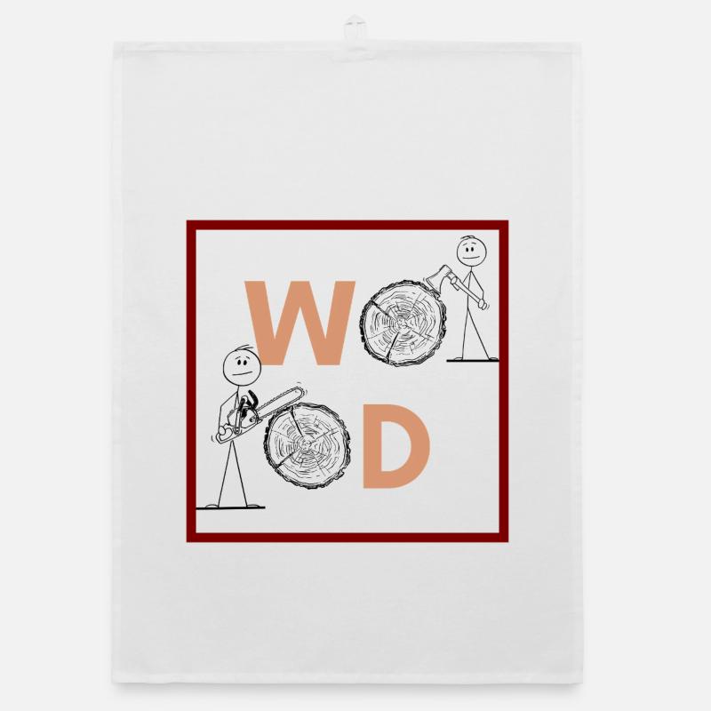 Tree rings minimalist design Organic dish towel
