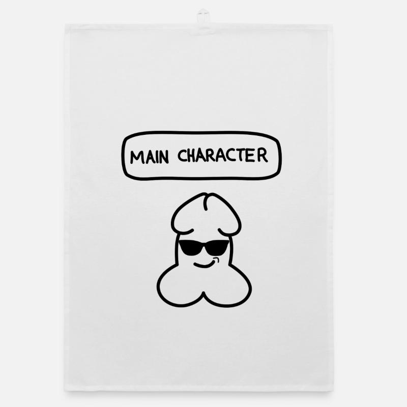 funny Junior main character emoticon Organic dish towel