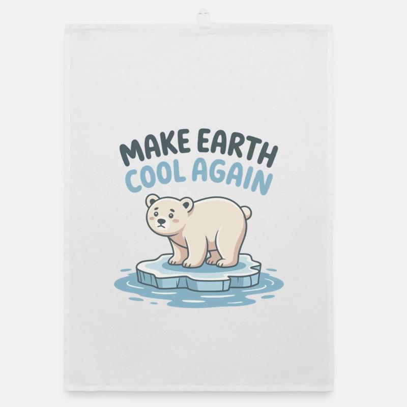 Make Earth Cool Again Organic dish towel