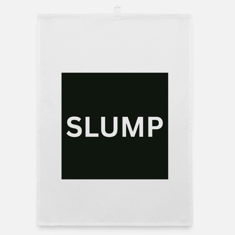 Slump Bold Text on Black Organic dish towel