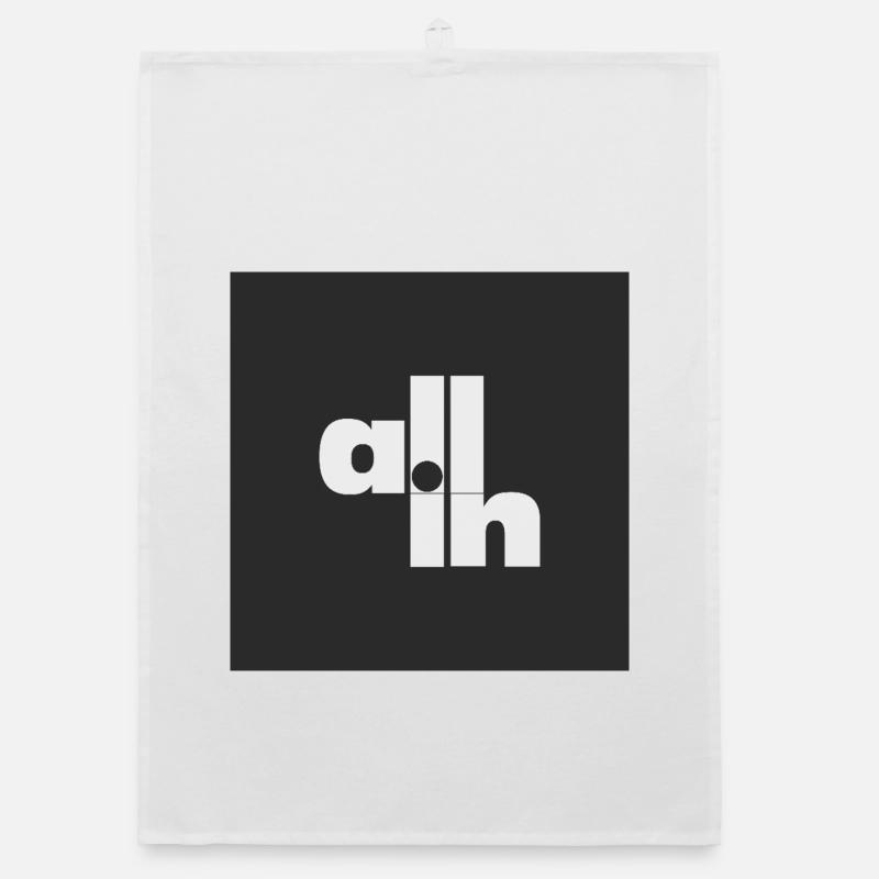 All in Poker Typography Minimal Statement Organic dish towel