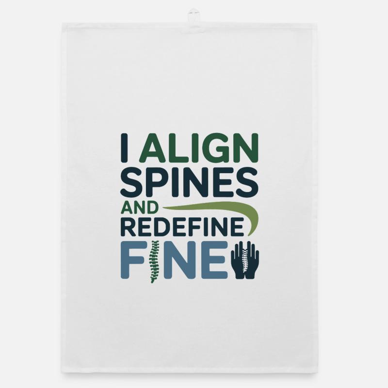 Osteopath I Align Spines Redefine Fine  Organic dish towel