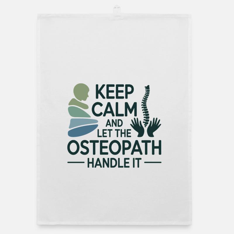 Osteopath Keep Calm Handle It Professional  Organic dish towel