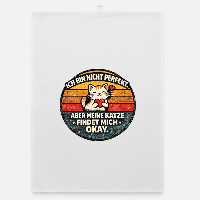 Cat says: Not perfect, cat thinks I'm OK Organic dish towel