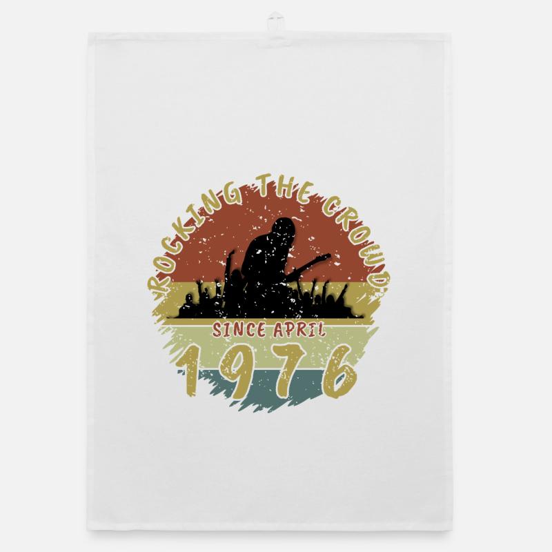 50th Birthday Rocking the crowd GIT 04/1976 Organic dish towel