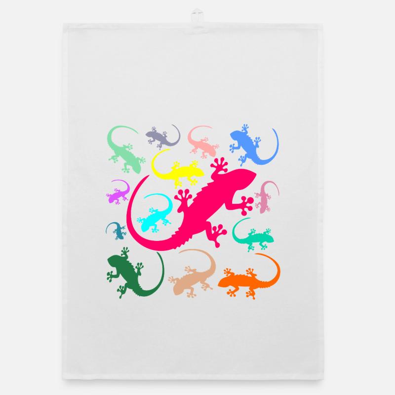Lizard Diversity Organic dish towel