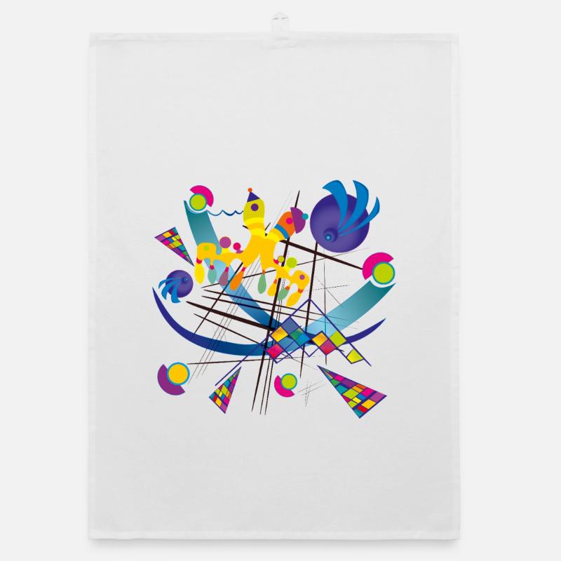 Tragbare Kunst - Visual symphony Organic Geschirrtuch