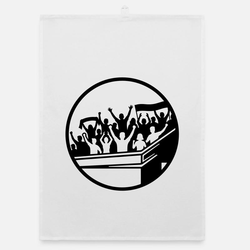 Silhouette du stade des supporters Torchon bio