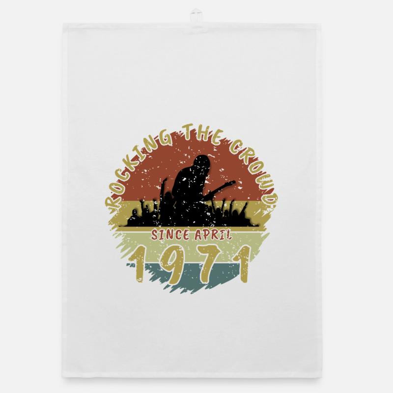 55th Birthday Rocking the crowd GIT 04/1971 Organic dish towel