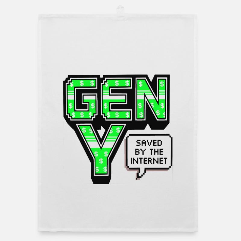 Generation Y, gen Y, Millennials Shirt, Pullover Hoodie Organic dish towel