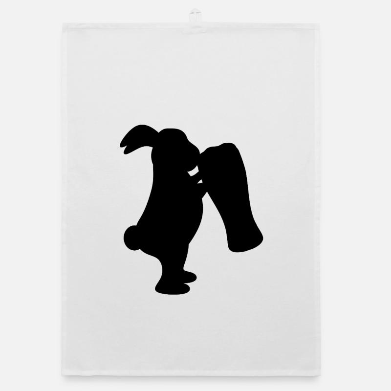 Beer Bunny Easter Bunny Organic dish towel