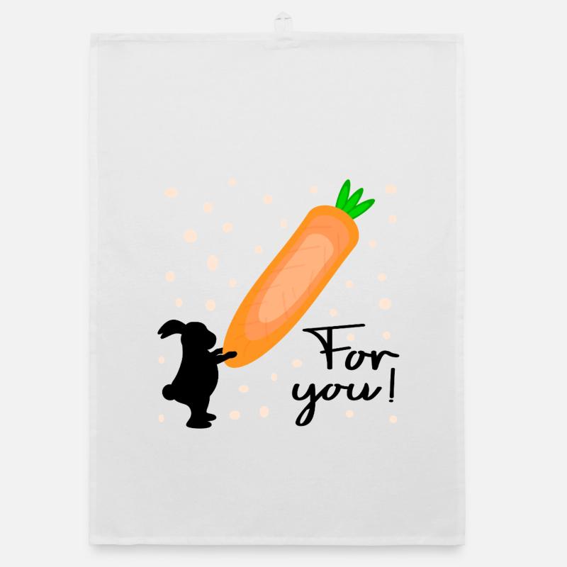 Easter Bunny Carrot Organic dish towel