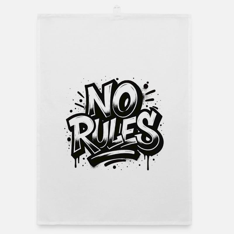 No Rules Graffiti Design Organic dish towel