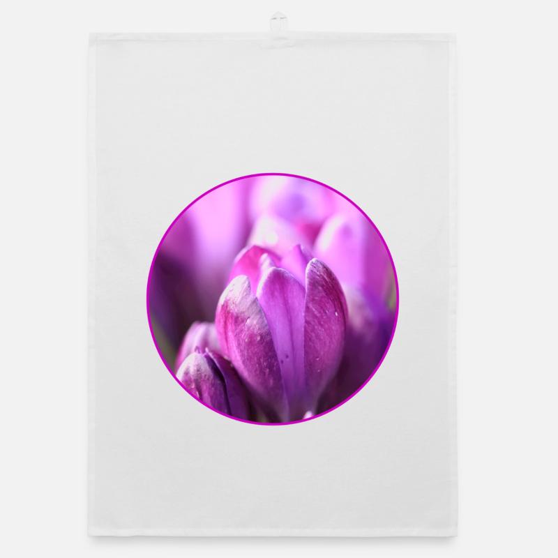 Crocuses Crocus Purple Flowers Crocus Bud Organic dish towel
