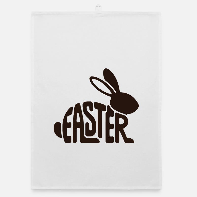 Easter Bunny Typo Shape Organic dish towel