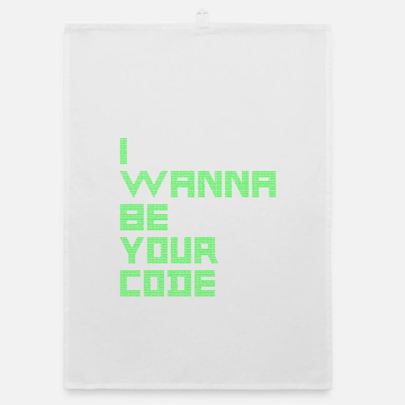 ICH WILL DEIN CODE SEIN - Binärer Geek-Humor Organic Geschirrtuch