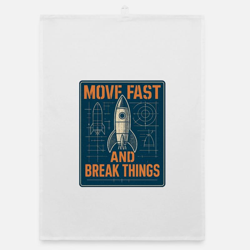 Rocket Symbol: Act Fast Organic dish towel