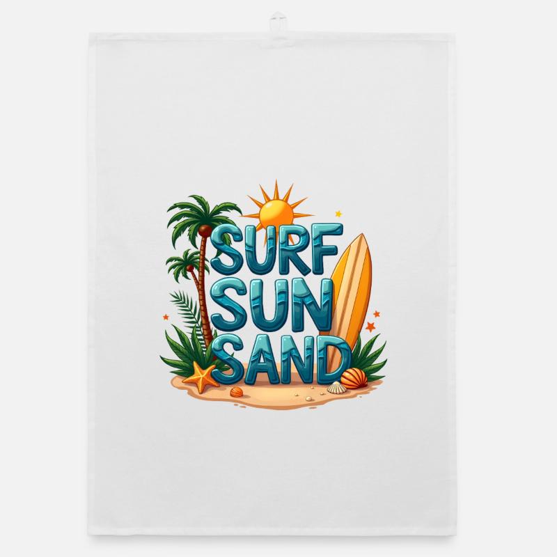 Conception de plages de Surfing Sun Sand Torchon bio