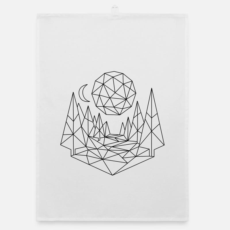 Landschaft Polygon Organic Geschirrtuch