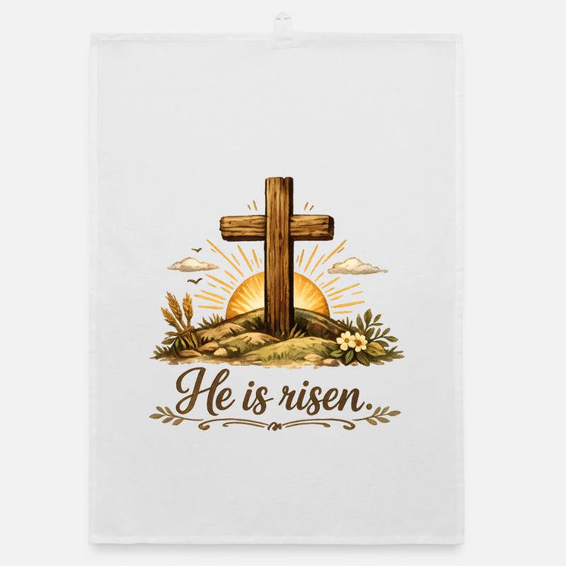 he is risen Organic dish towel