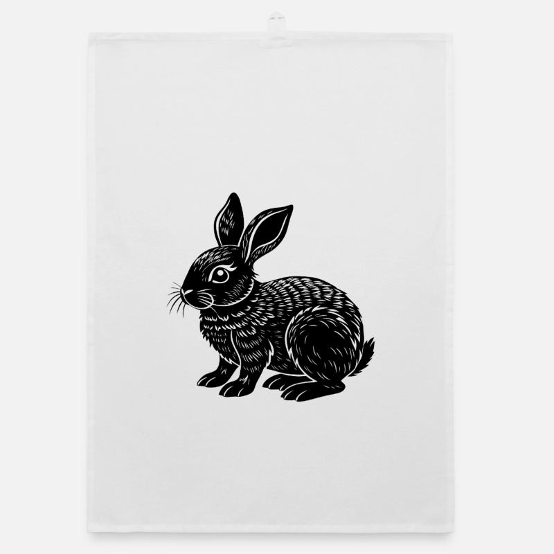 Petit lapin mignon Torchon bio