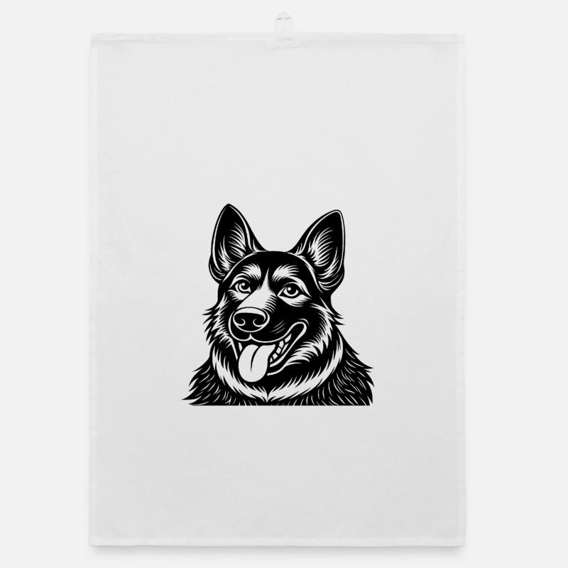 German Shepherd Organic dish towel