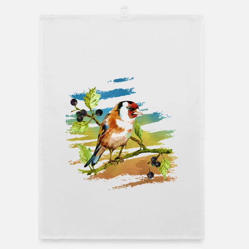 Bunter Vogel Organic Geschirrtuch