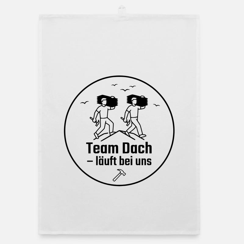 Dachdecker Team Badge Organic Geschirrtuch