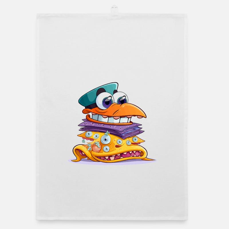 Colorful MonsterStack Sandwich Organic dish towel