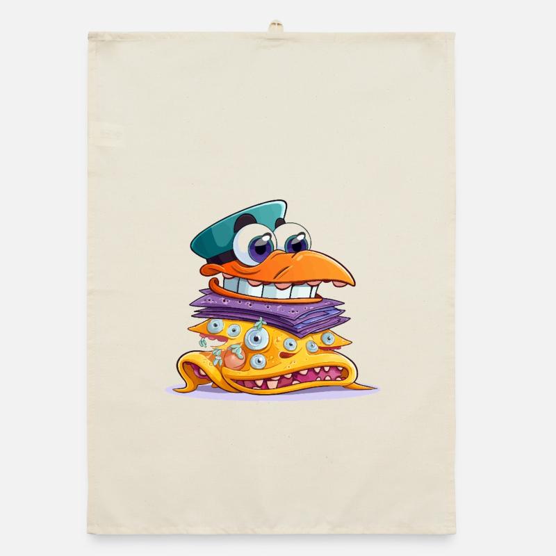 Colorful MonsterStack Sandwich Organic dish towel