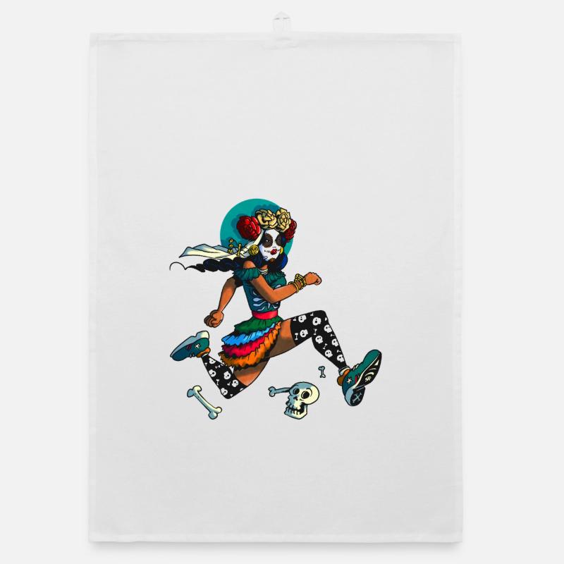 Dia Muertos Runner Organic Geschirrtuch