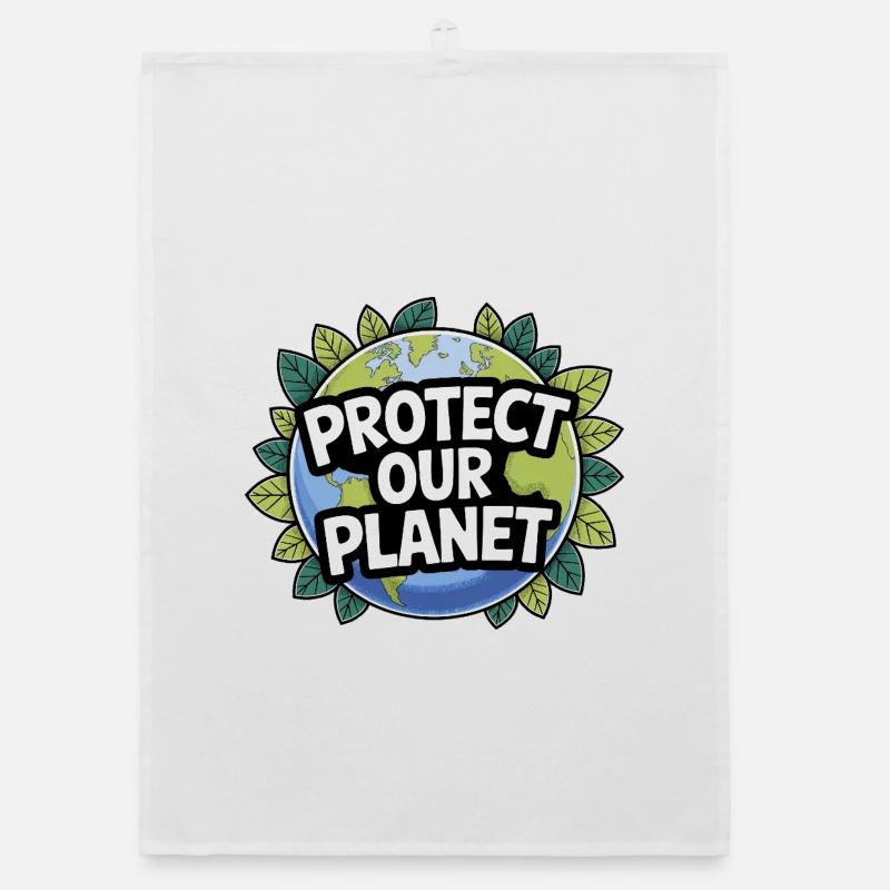 Protéger la Terre – Thème Planète Torchon bio