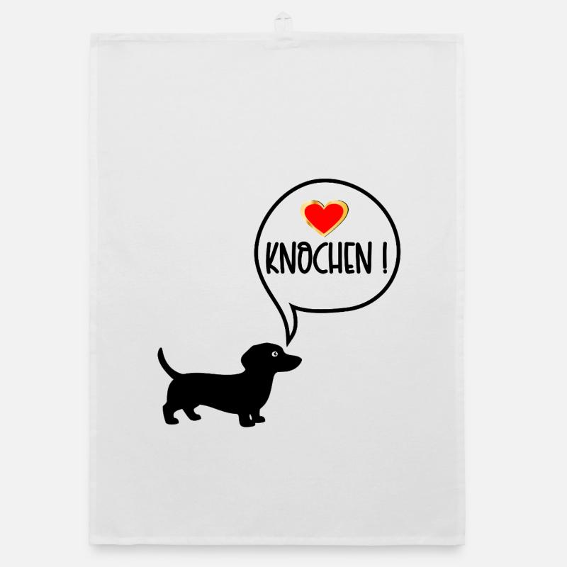 Dackel Hundefutter Organic Geschirrtuch