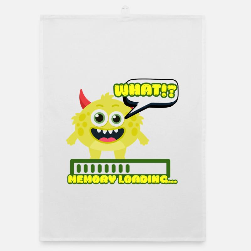 Memory Loading Monster Meme Organic dish towel