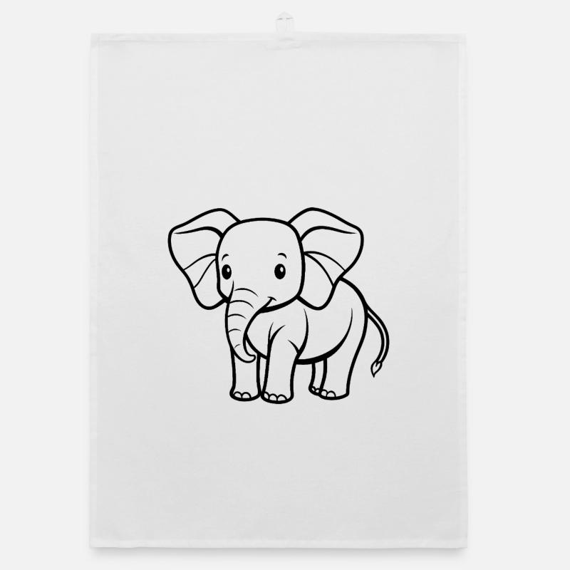 Bébé éléphant Torchon bio
