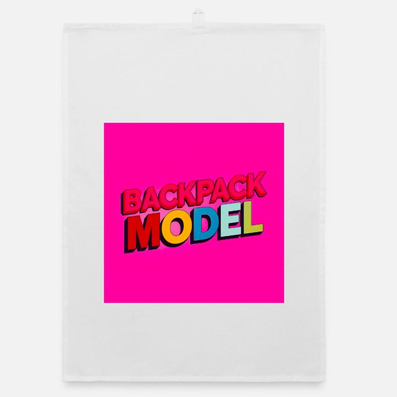 Modèle de sac à dos Texte néon Torchon bio