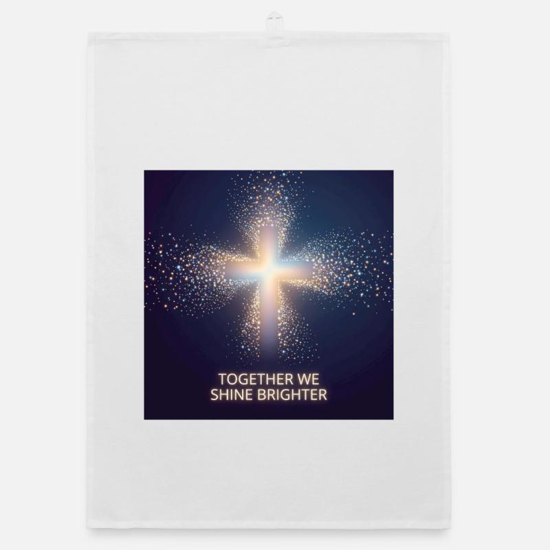 Lichtkreuz Gemeinsam Strahlen Organic Geschirrtuch