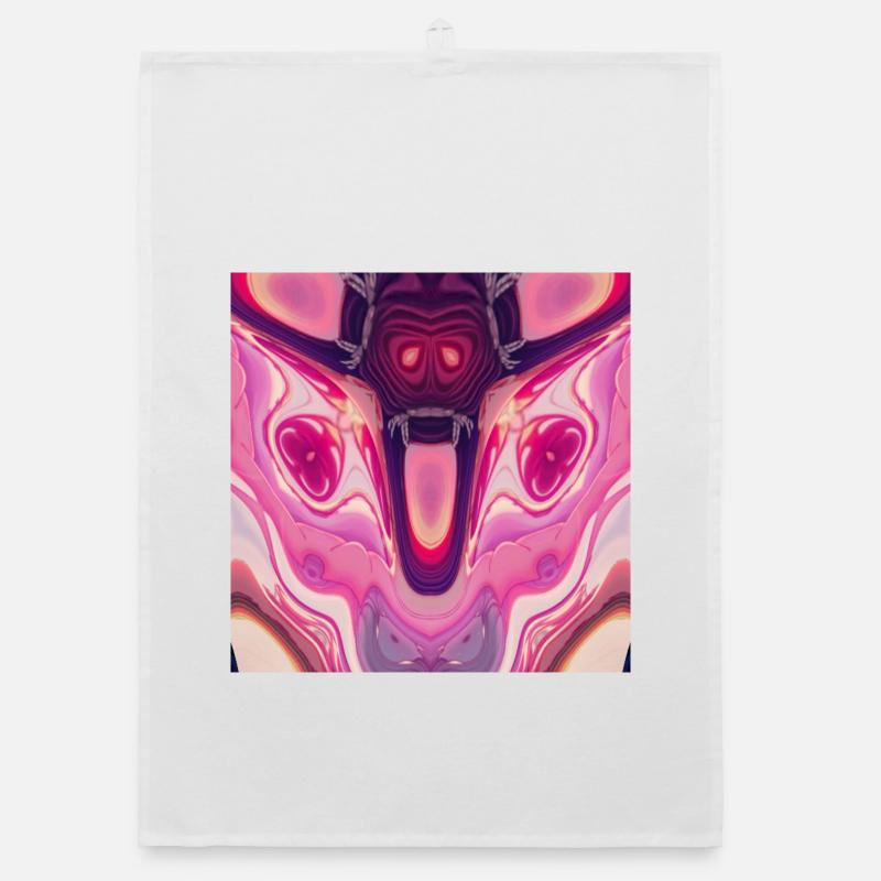 Psychedelic Demon Organic dish towel