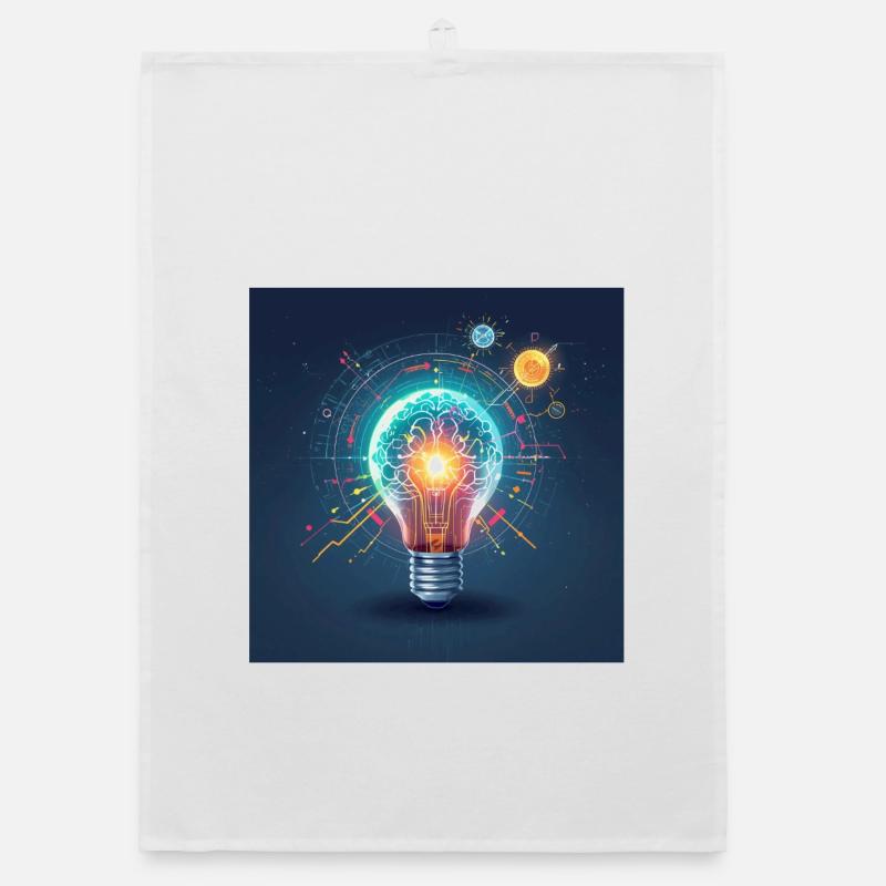 Neon Brain Lamp Innovation Organic dish towel